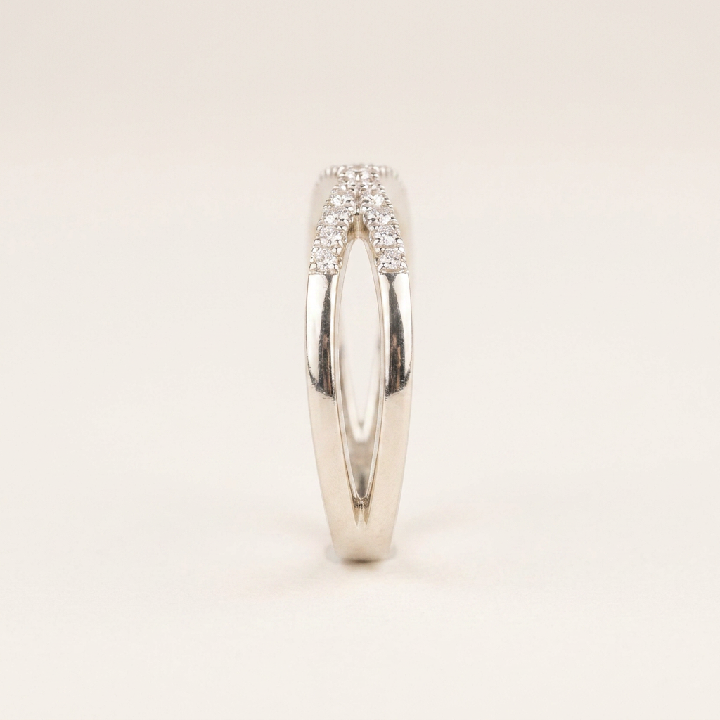 Moissanite 0.25 CT Round Cut Diamond Ring (V1)