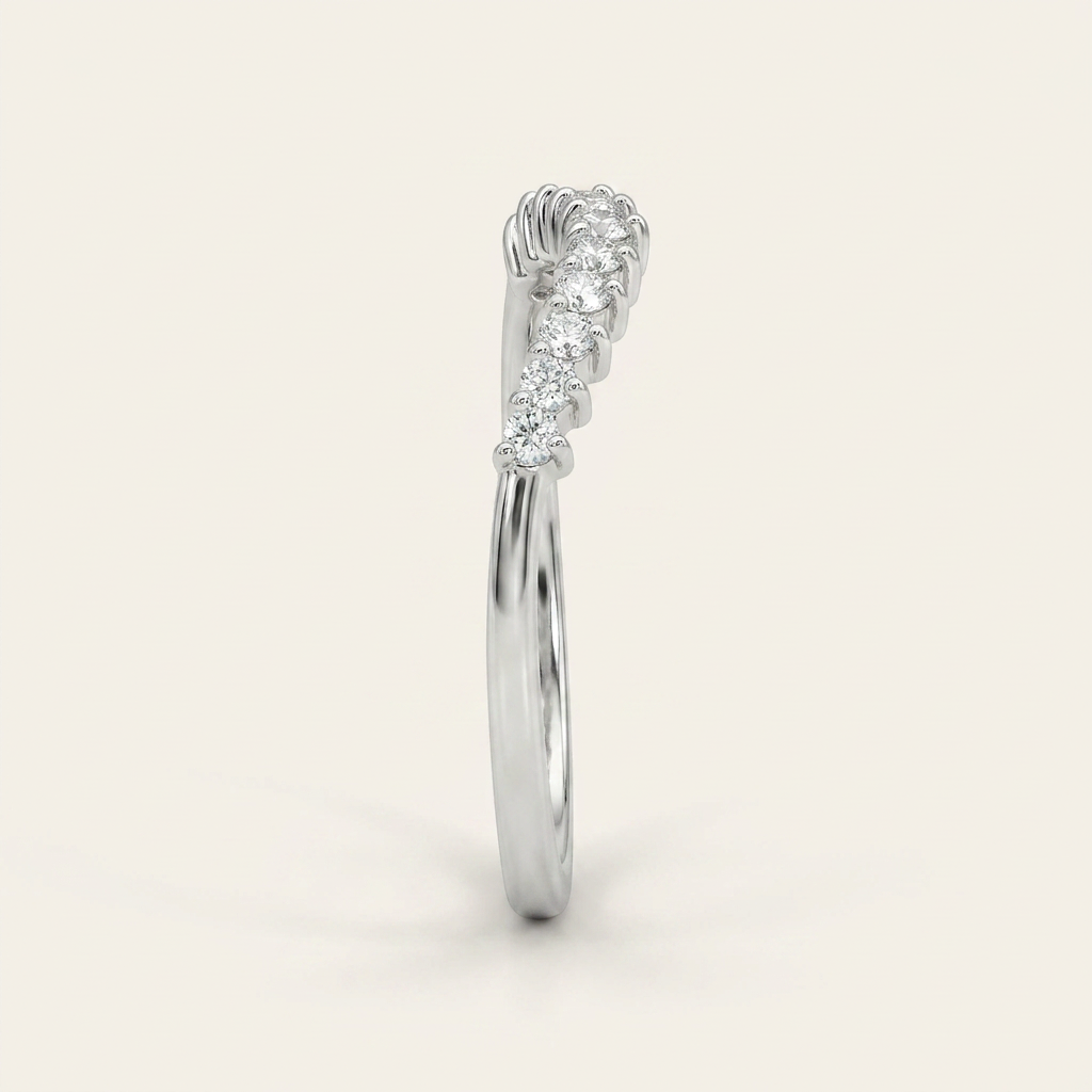 Moissanite 0.26 CT Round Cut Diamond Ring