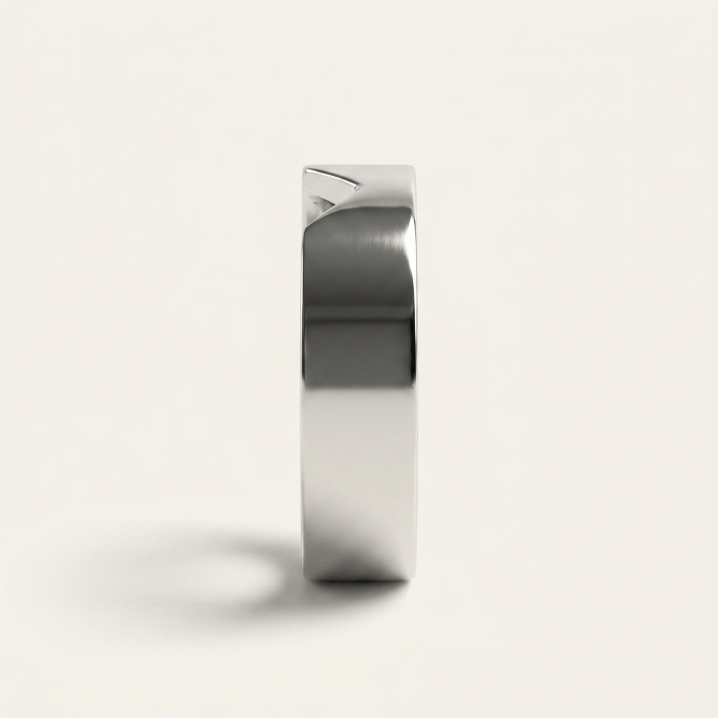 V-Shape Handcrafted Plain Wedding Band