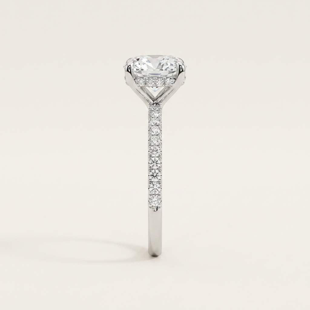 Moissanite 2.00 CT Oval Cut Diamond Solitaire Ring
