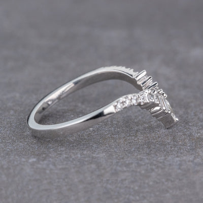 Moissanite 0.55CT Marquise Diamond Art Nouveau Anniversary Gift Band