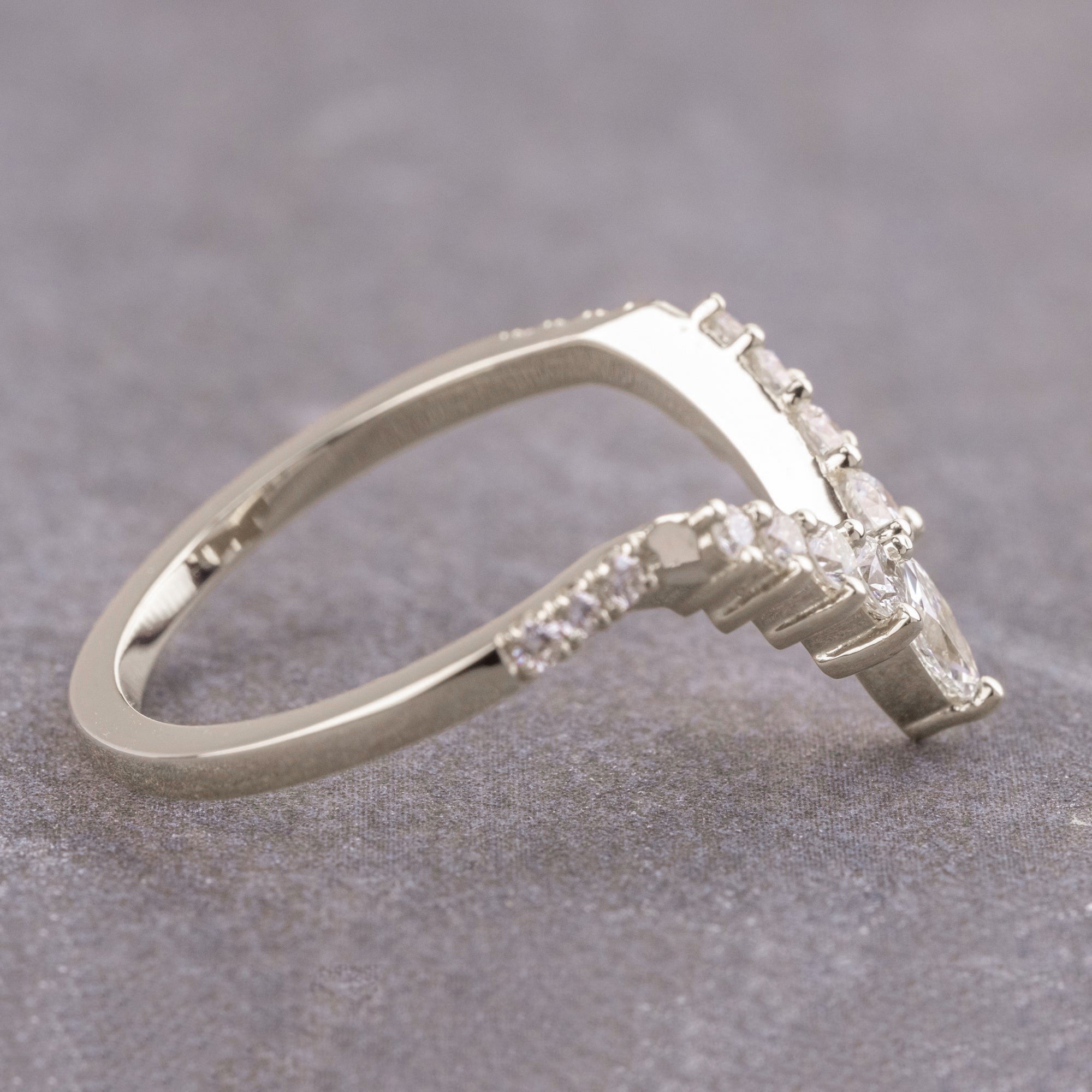 Moissanite 0.46CT Marquise Diamond Boho &amp; Hippie Birthday Gift Band