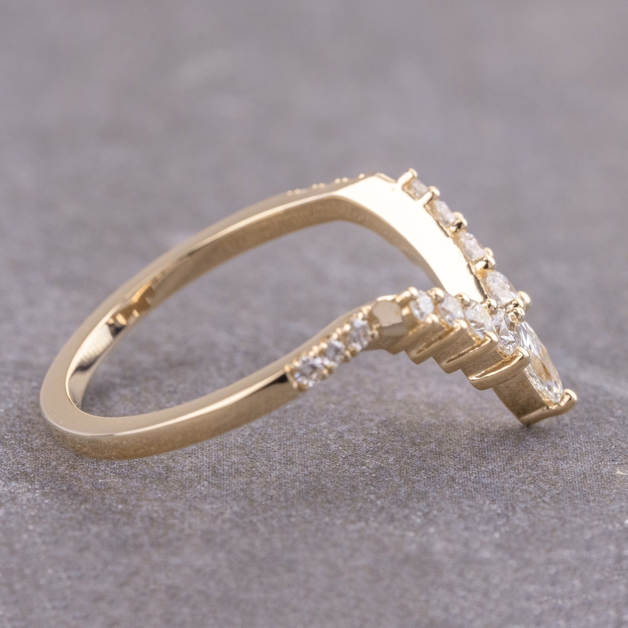 Moissanite 0.46CT Marquise Diamond Boho &amp; Hippie Birthday Gift Band