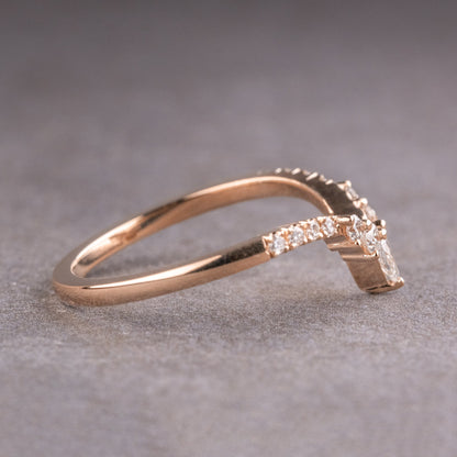 Moissanite 0.32CT Pear Diamond Boho &amp; Hippie Band