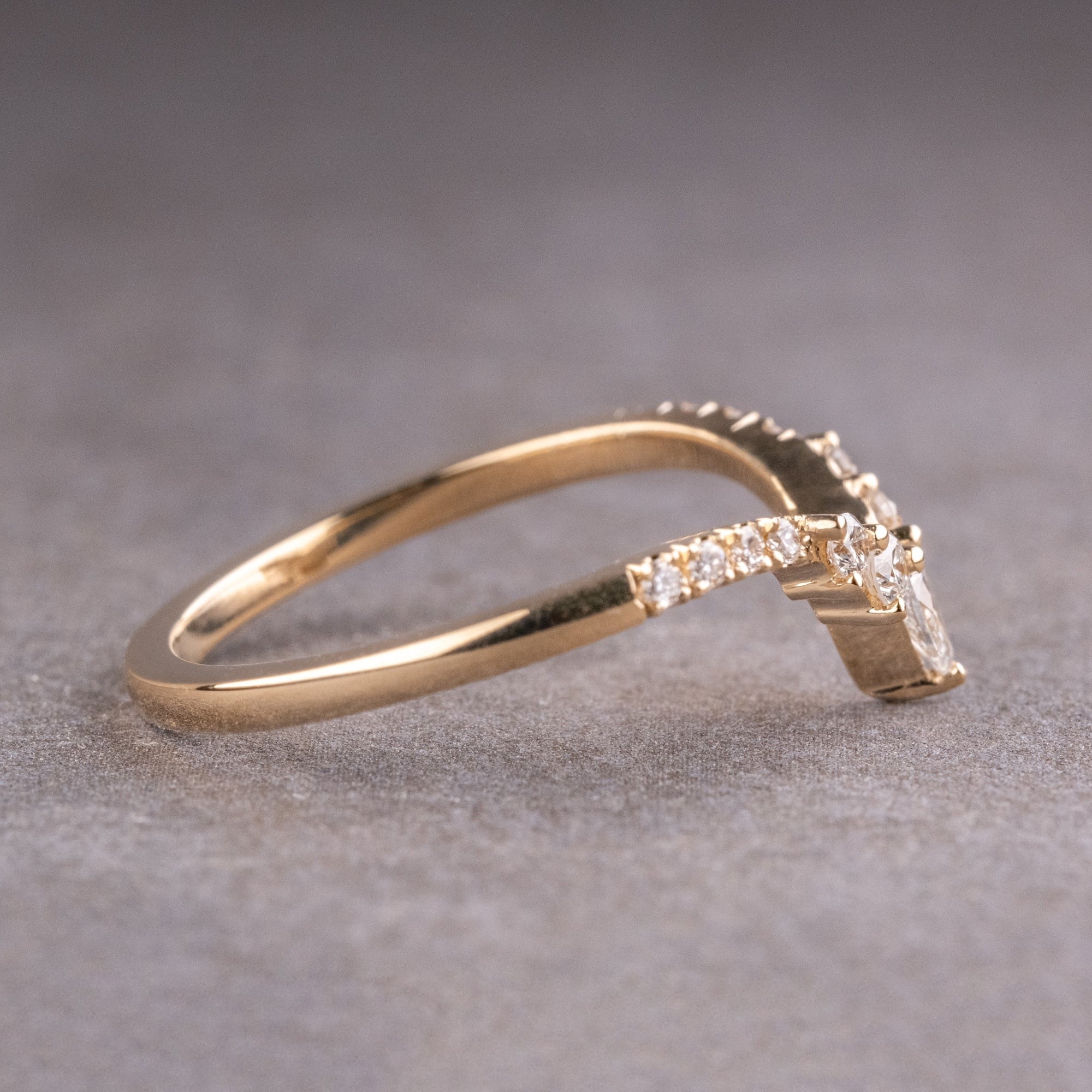 Moissanite 0.32CT Pear Diamond Boho &amp; Hippie Band