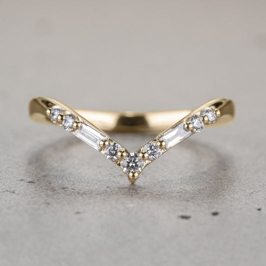 Moissanite 0.19CT Round Diamond Art Deco New Arrival Band