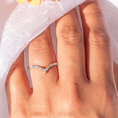 Moissanite 0.18CT Baguette Diamond Art Deco Wedding Band