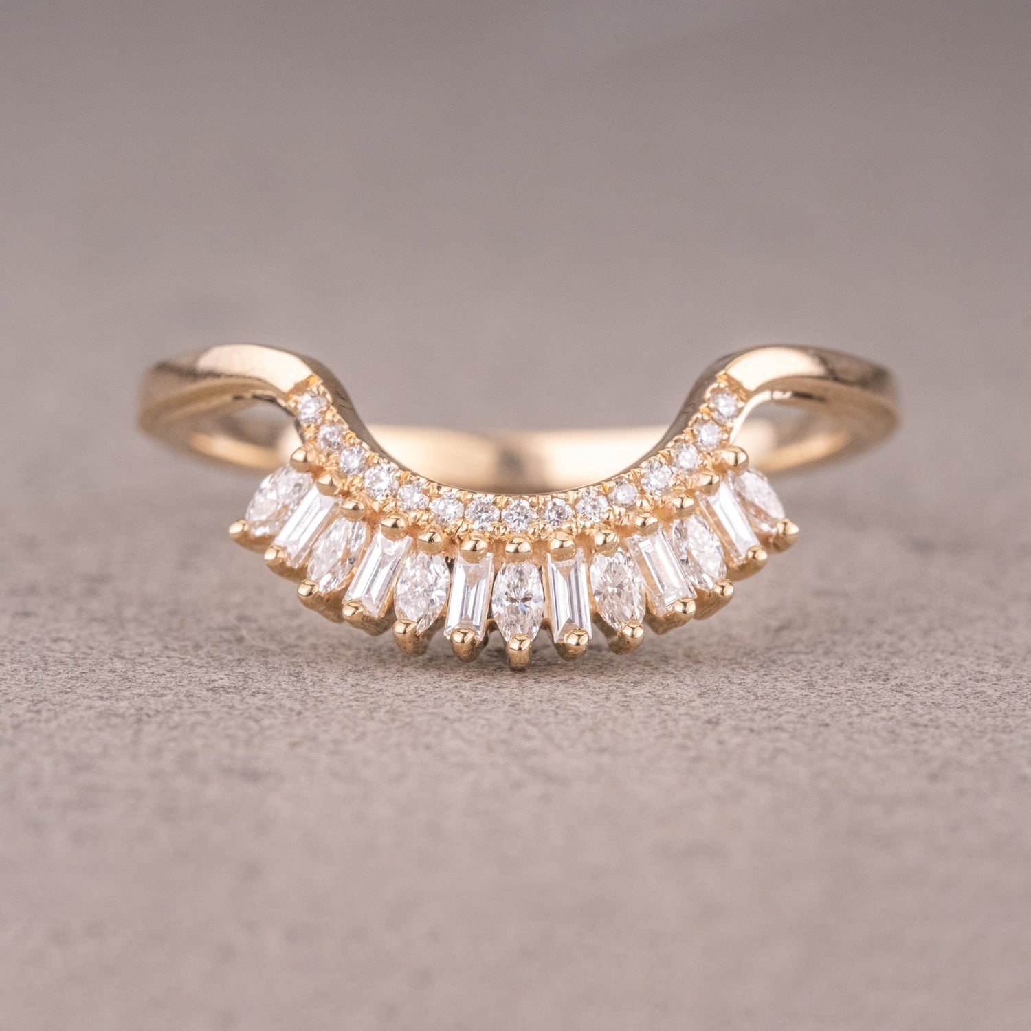 Moissanite 0.50CT Marquise Diamond Edwardian Anniversary Band