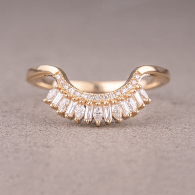 Moissanite 0.50CT Marquise Diamond Edwardian Anniversary Band