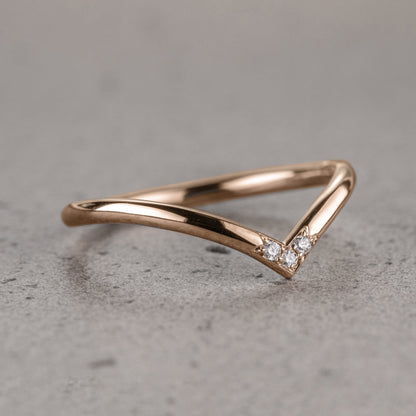 Moissanite 0.06CT Round Diamond Victorian Engagement Band