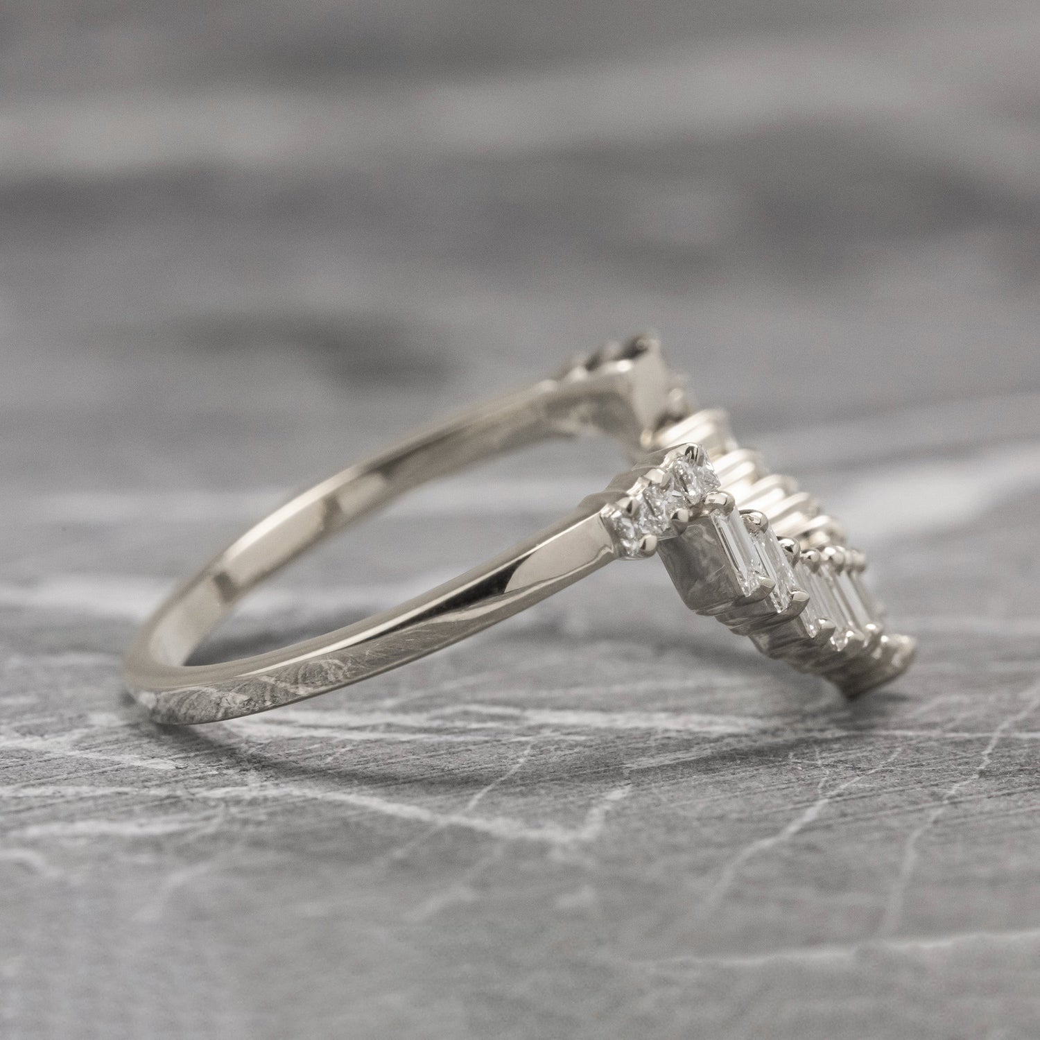 Moissanite 0.60CT Baguette Diamond Boho &amp; Hippie Handmade Band