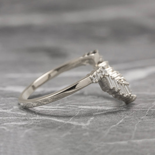 Moissanite 0.60CT Baguette Diamond Boho & Hippie Handmade Band