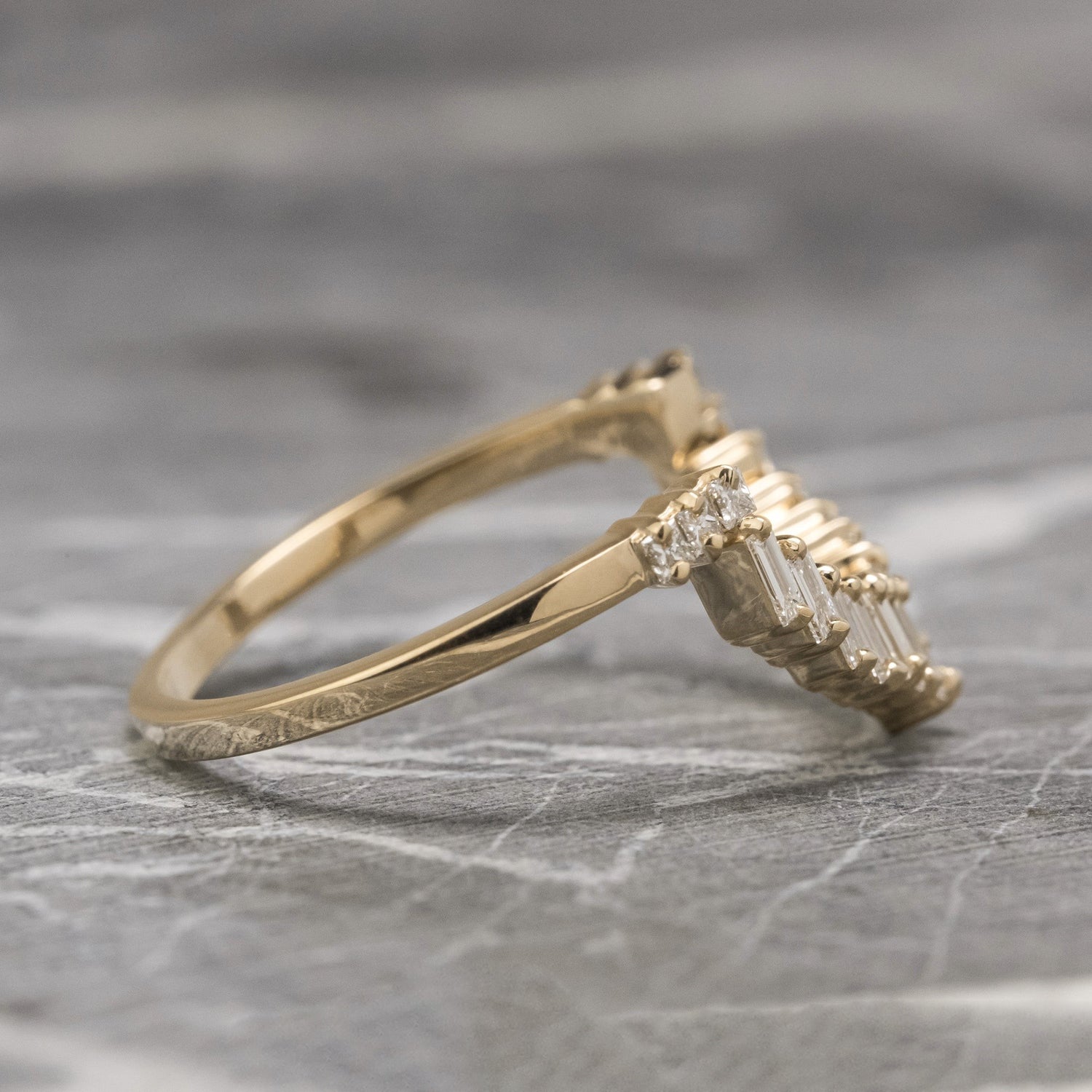 Moissanite 0.60CT Baguette Diamond Boho &amp; Hippie Handmade Band