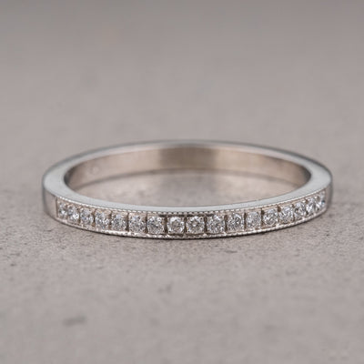Moissanite 0.20CT Round Diamond Brutalist Anniversary Band