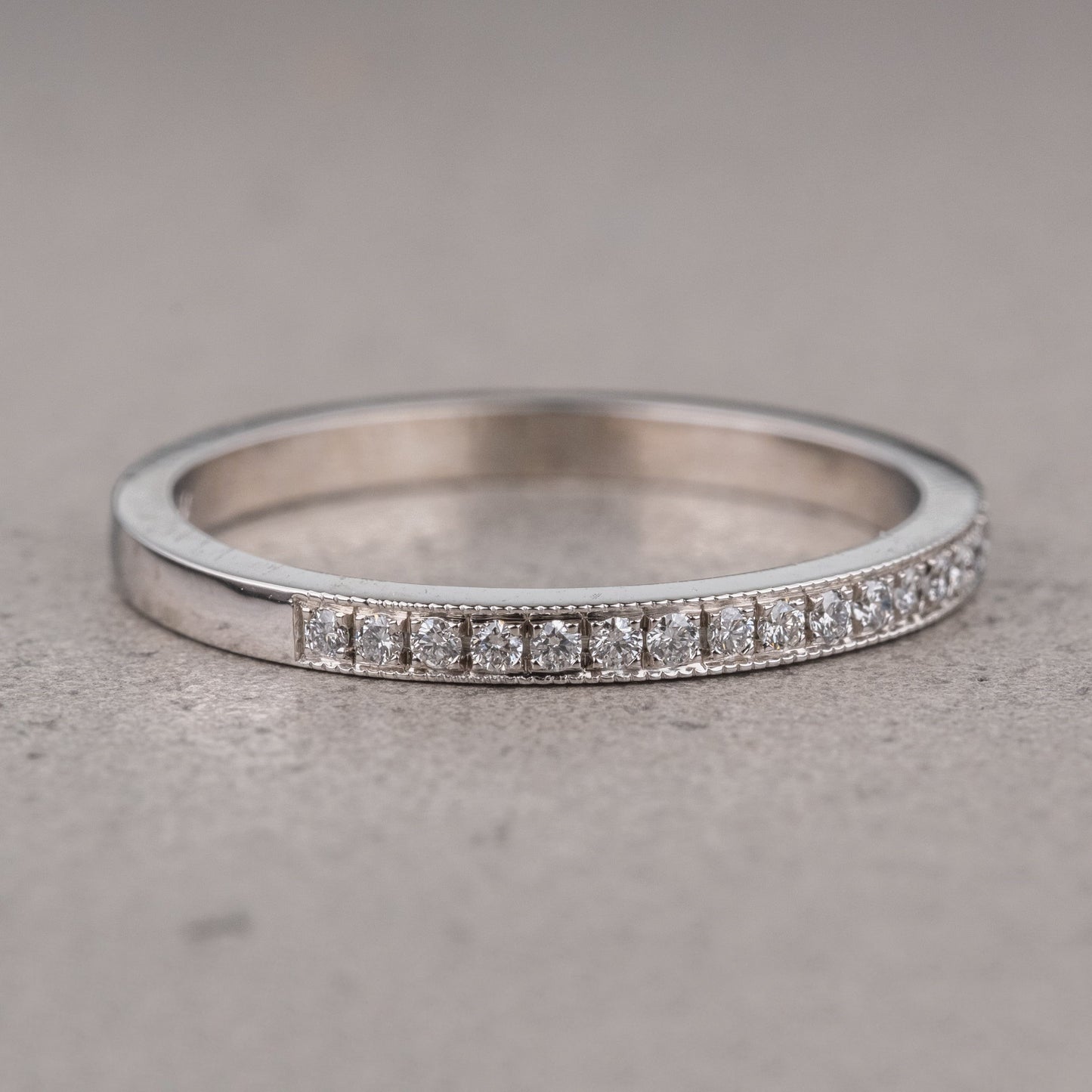 Moissanite 0.20CT Round Diamond Brutalist Anniversary Band