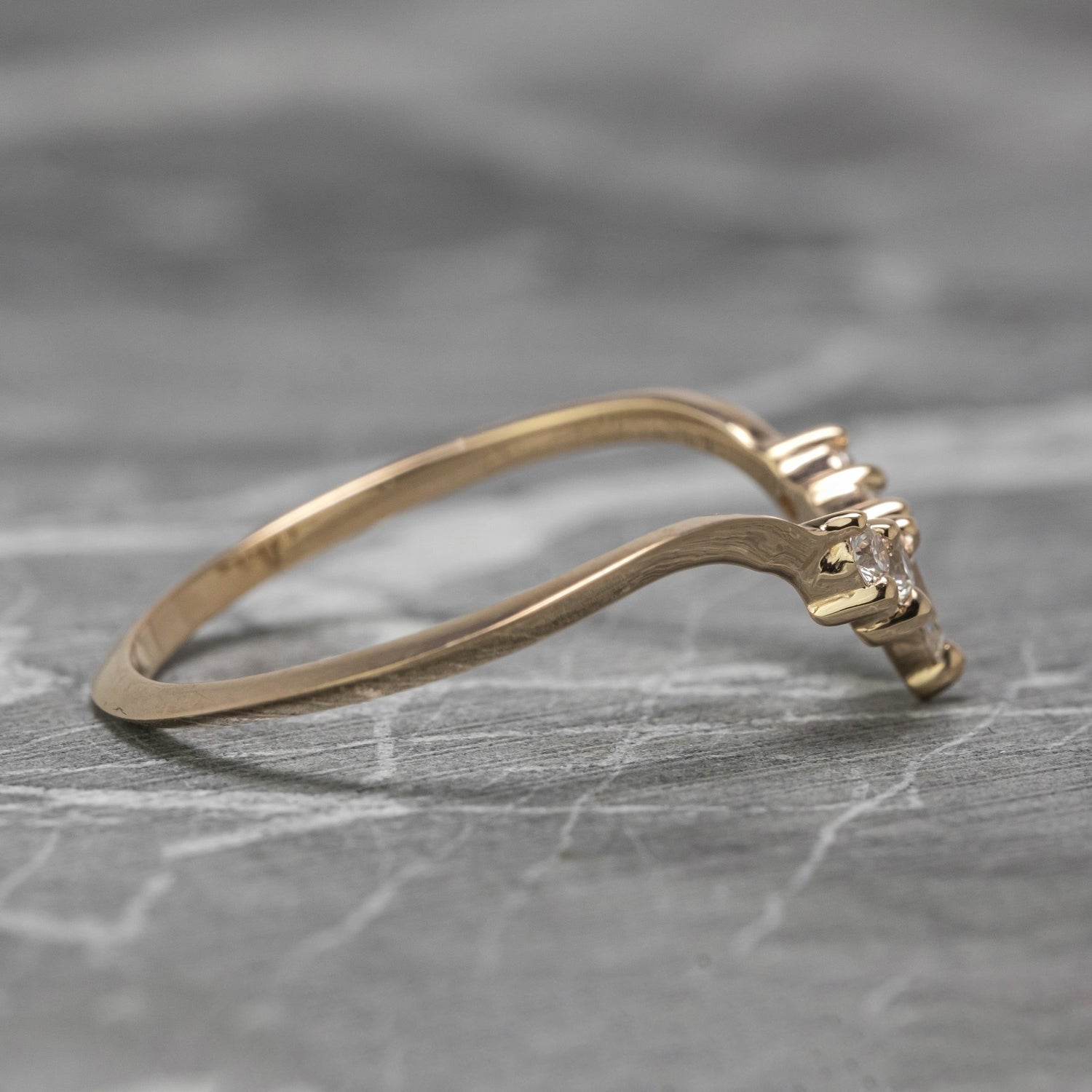 Moissanite 0.20CT Pear Diamond Minimalist Anniversary Band