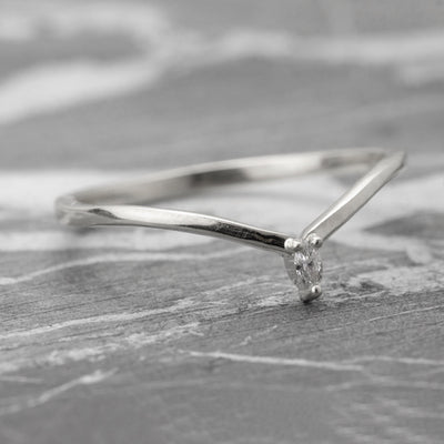 Moissanite 0.05CT Marquise Diamond Art Deco Handmade Band