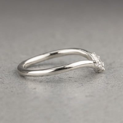 Moissanite 0.10CT Round Diamond Art Nouveau Anniversary Band