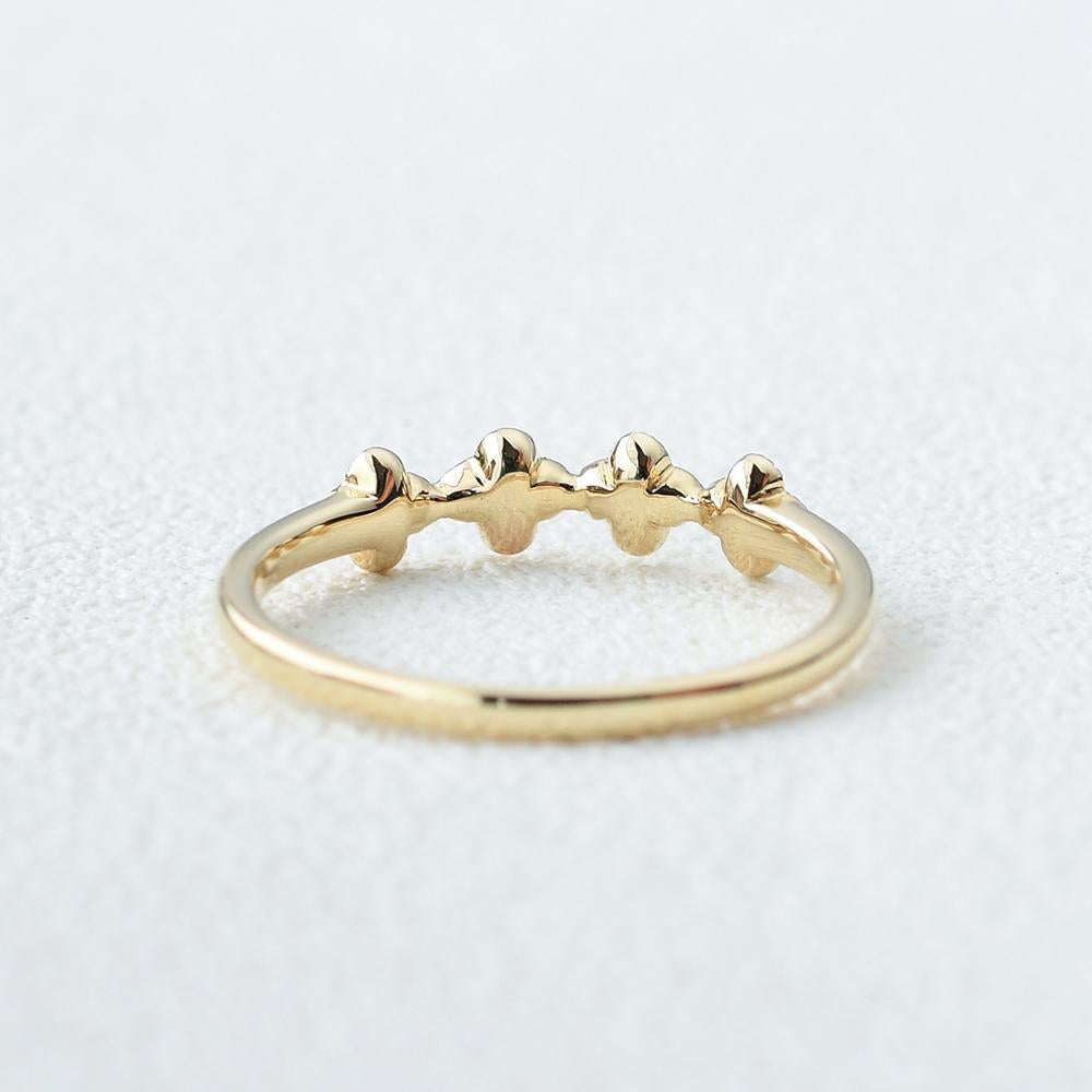 Moissanite 0.12CT Round Diamond Edwardian Handmade Band