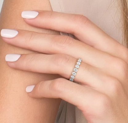 Moissanite 2.70CT Round Diamond Art Deco Wedding Band