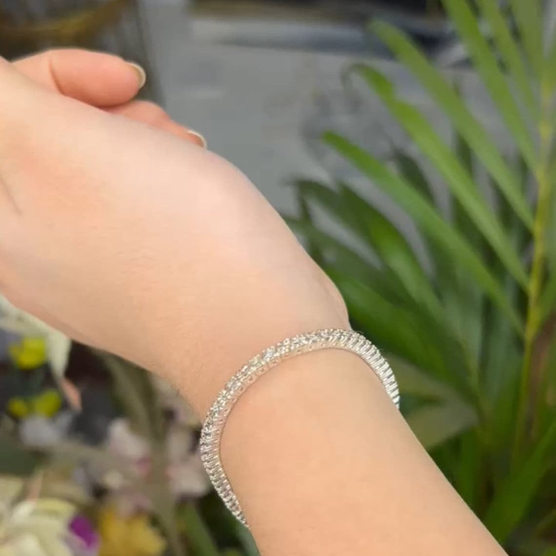 Moissanite 20.00 CT Round Diamond Tennis Bracelets