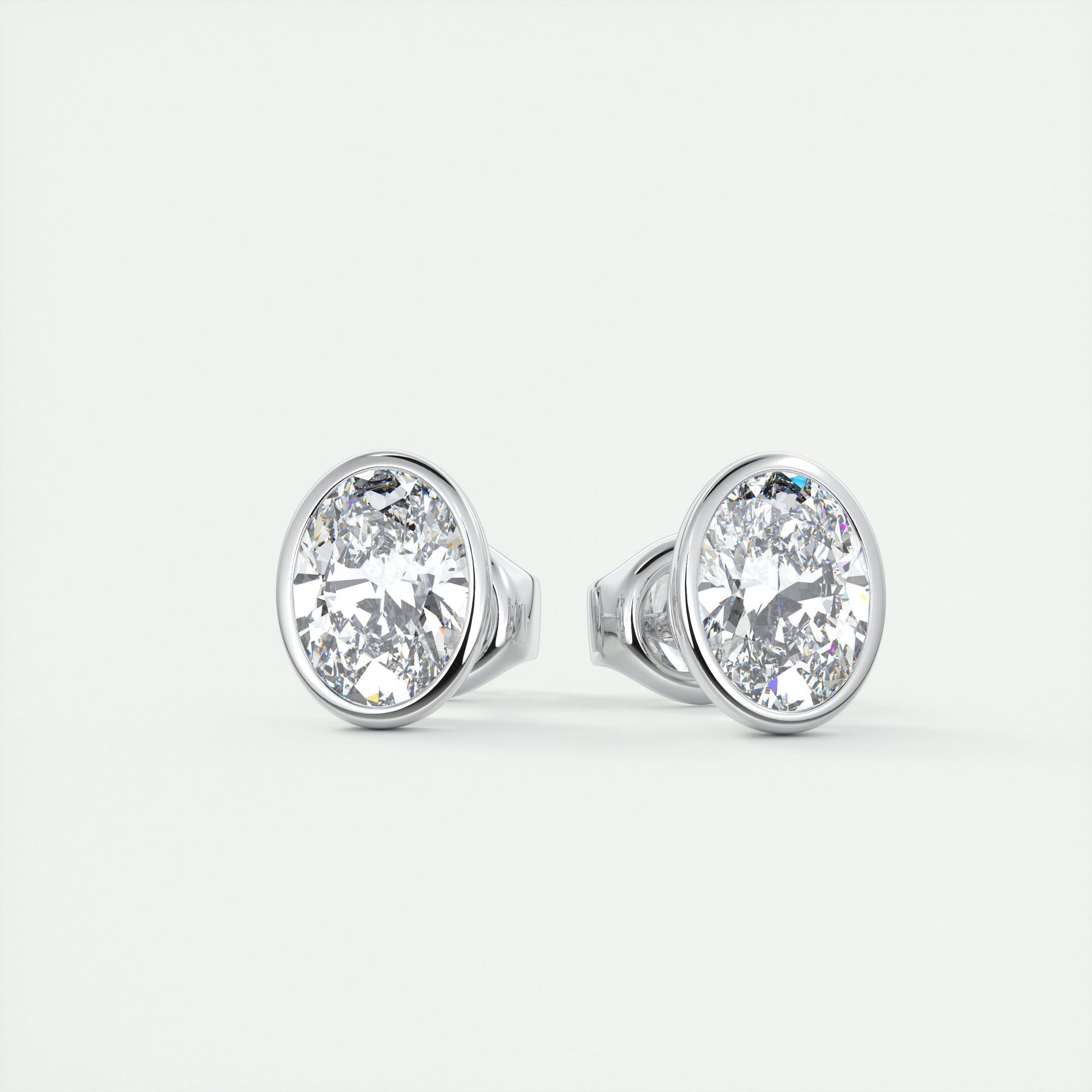 Moissanite 1.0CT Oval Diamond Stud Earring