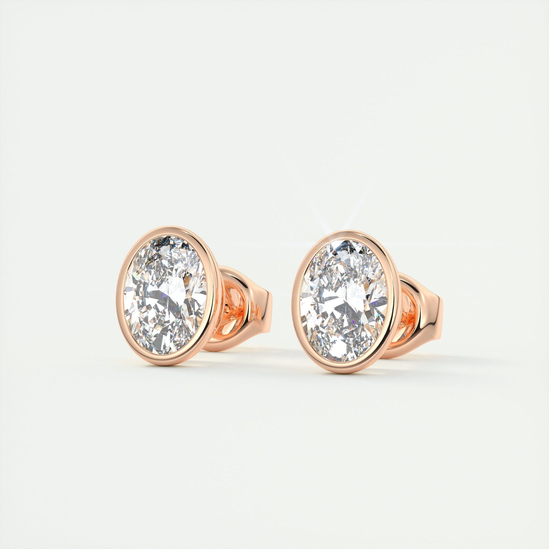 Moissanite 1.0CT Oval Diamond Stud Earring