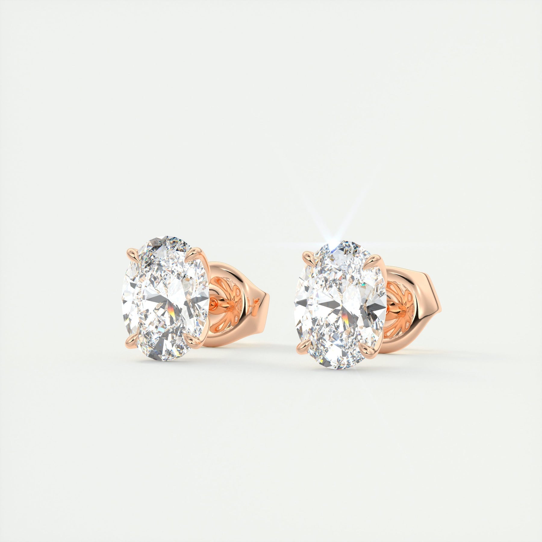 Moissanite 1.0CT Oval Diamond Stud Earring