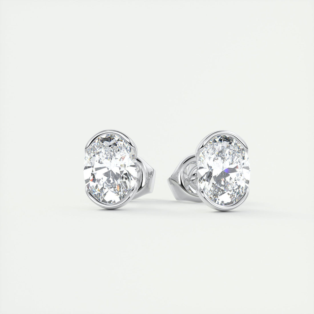 Moissanite 1.0CT Ovale Diamanten Oorbel