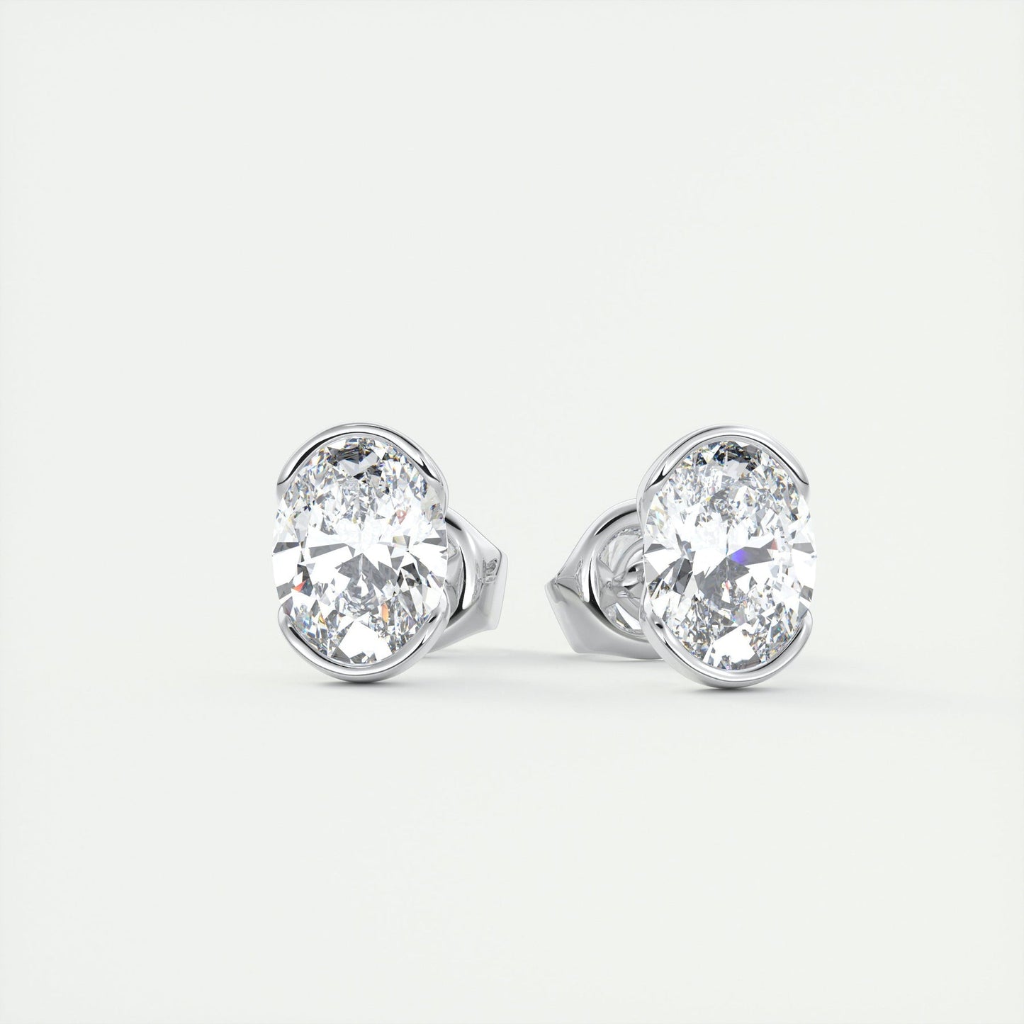 Moissanite 1.0CT Oval Diamond Stud Earring