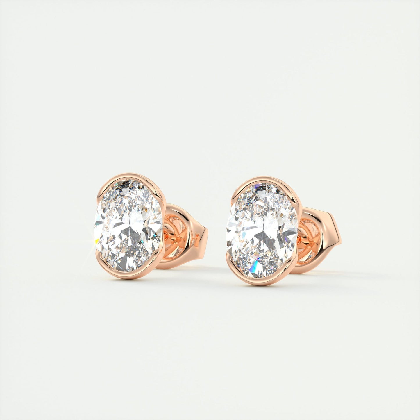 Moissanite 1.0CT Oval Diamond Stud Earring