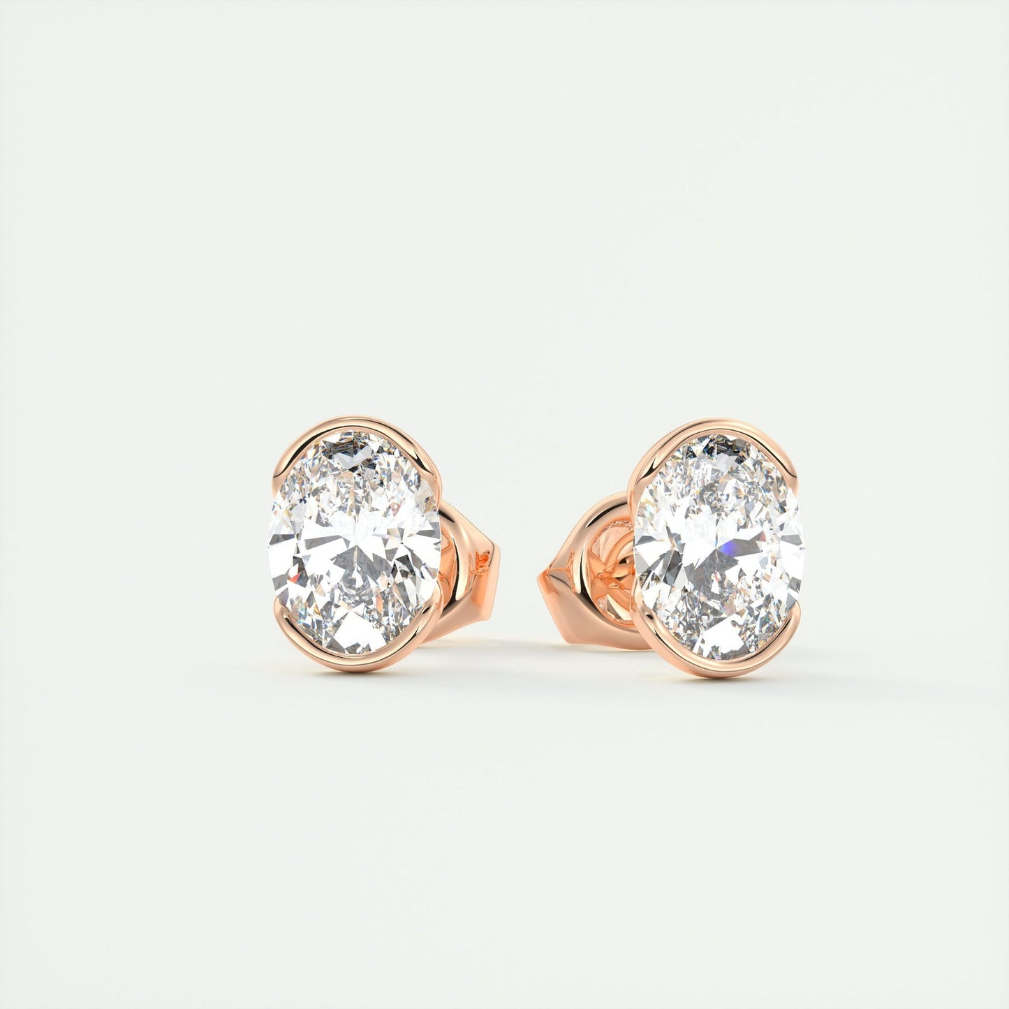 Moissanite 1.0CT Oval Diamond Stud Earring