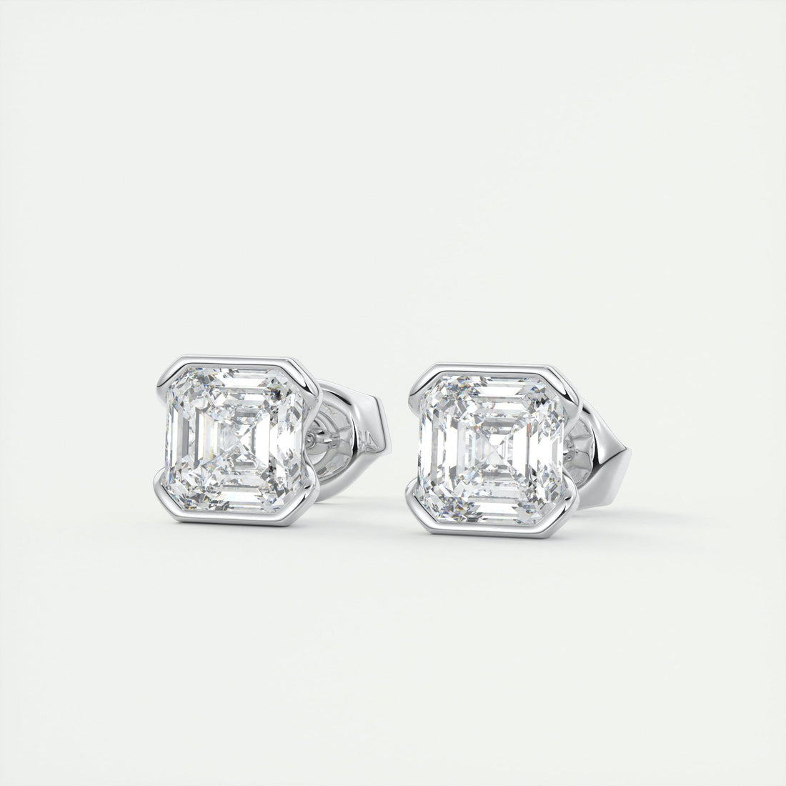 Moissanite 1.0CT Asscher Diamanten Oorbel