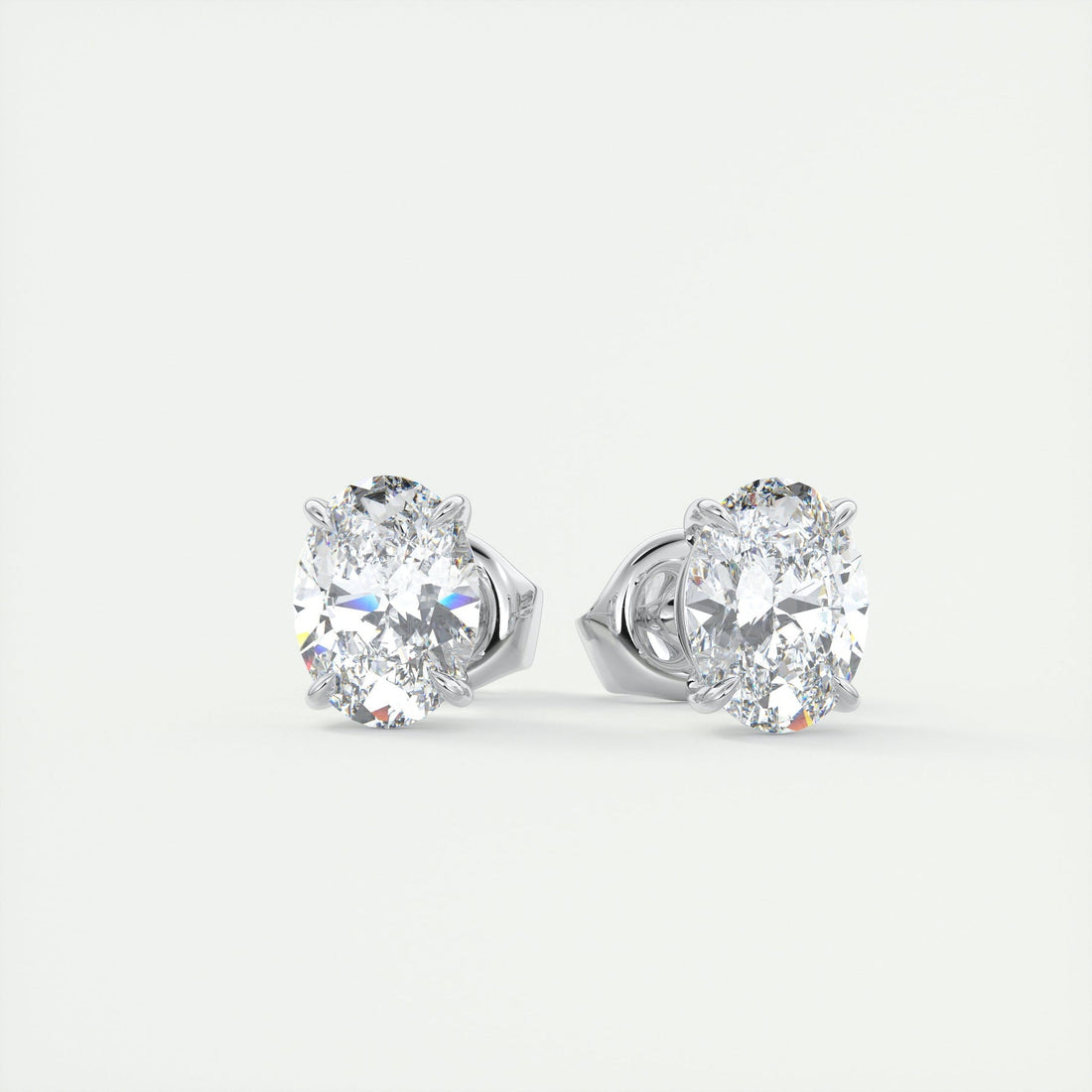 Moissanite 1.0CT Ovale Diamanten Oorbel