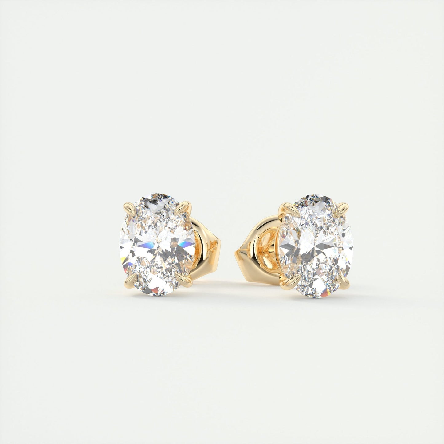 Moissanite 1.0CT Oval Diamond Stud Earring