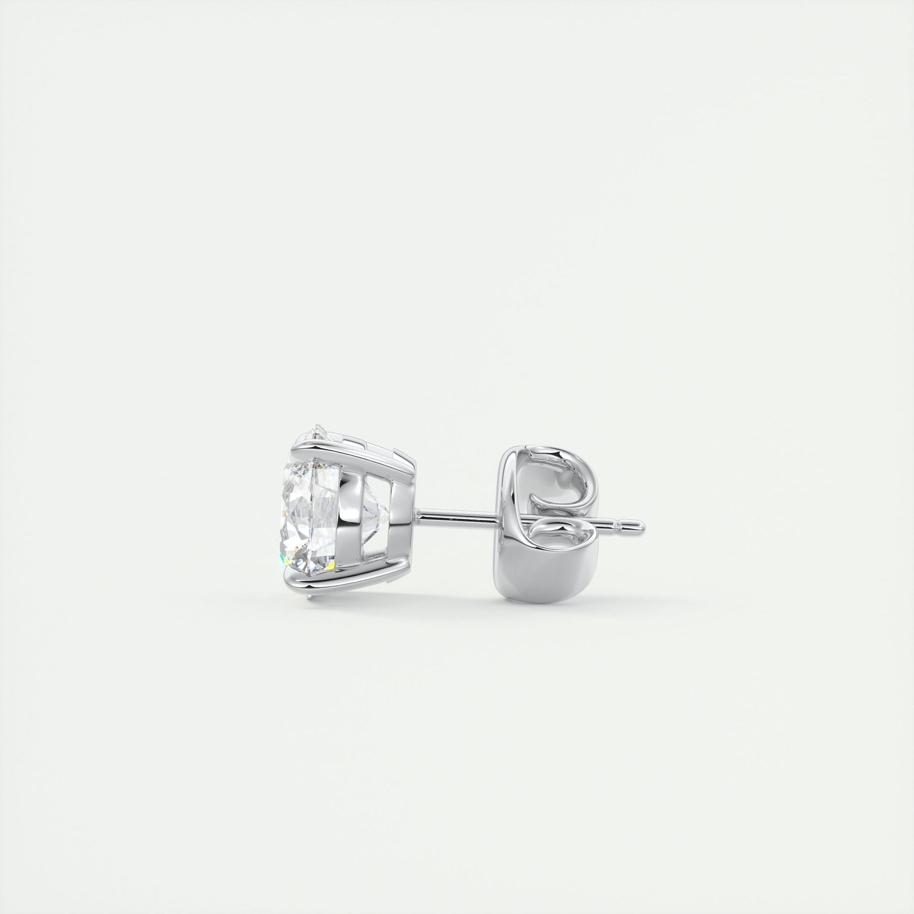 Moissanite 1.0CT Round Diamond Stud Earring