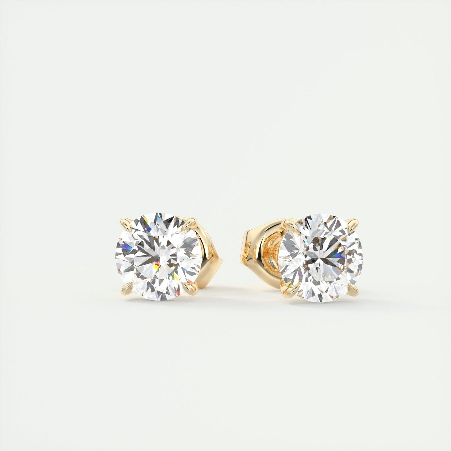 Moissanite 1.0CT Round Diamond Stud Earring