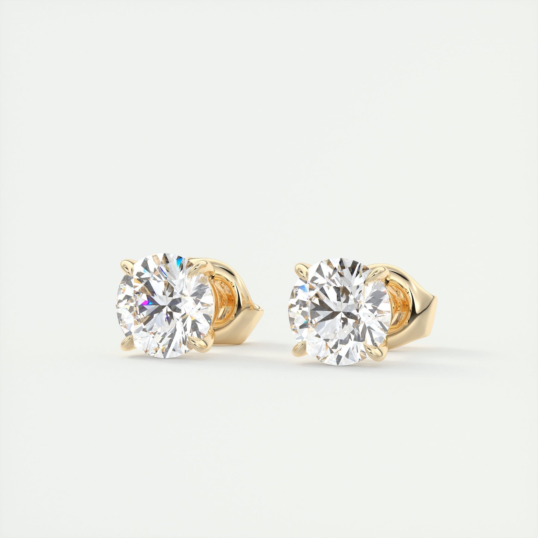 Moissanite 1.0CT Round Diamond Stud Earring