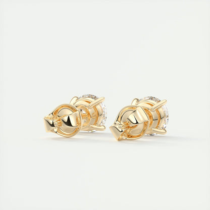 Moissanite 1.0CT Round Diamond Stud Earring