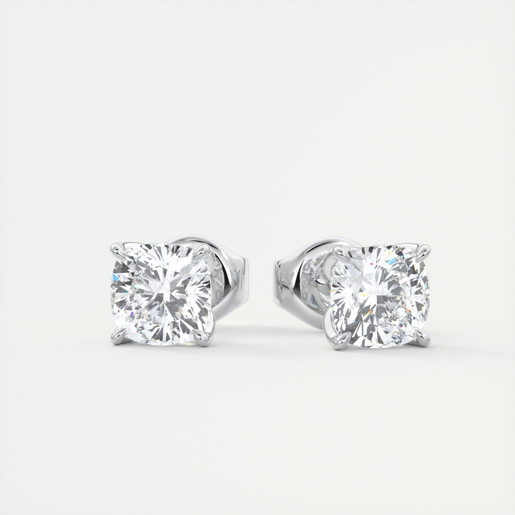 Moissanite 1.0CT Cushion Diamond Stud Earring