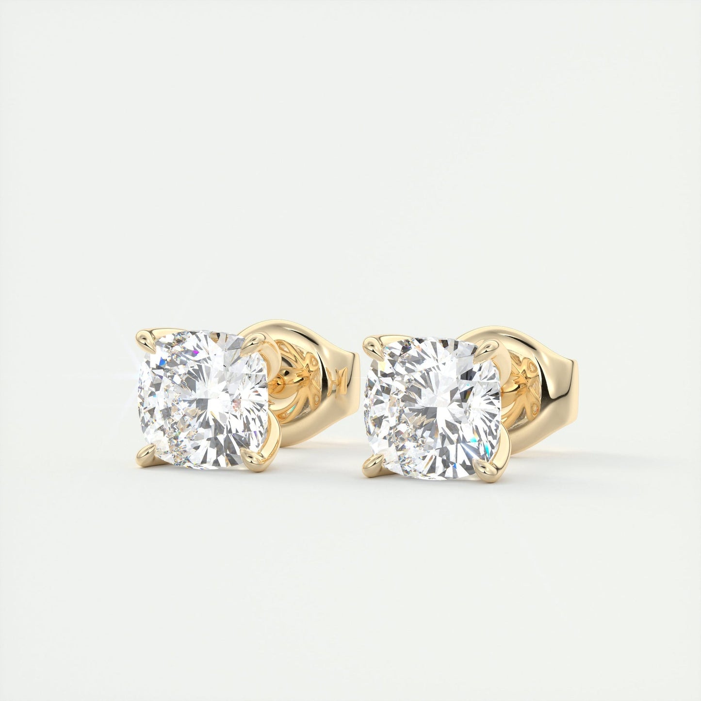 Moissanite 1.0CT Cushion Diamond Stud Earring