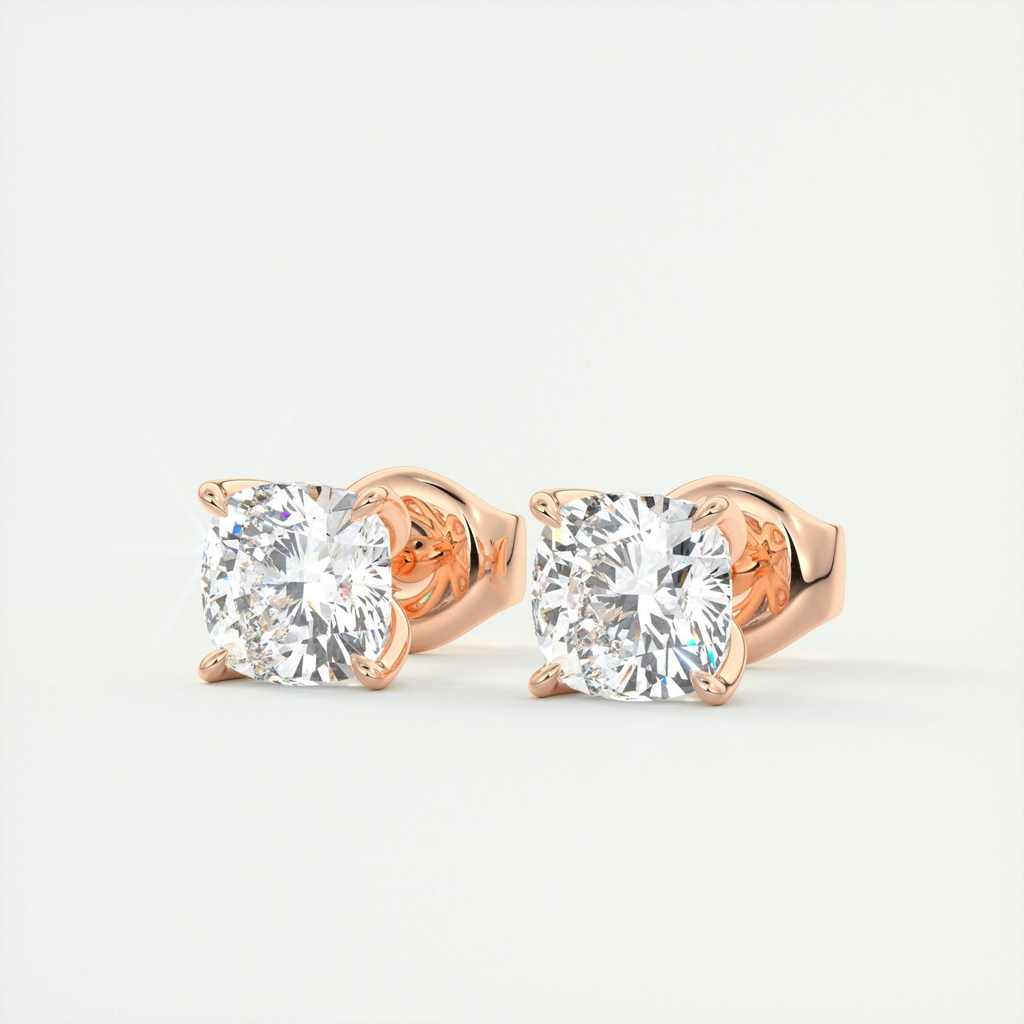 Moissanite 1.0CT Cushion Diamond Stud Earring