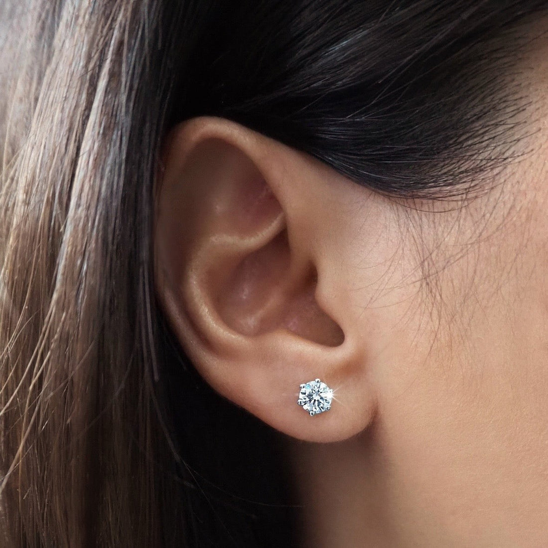 Moissanite 3.0CT ronde diamant oorbel