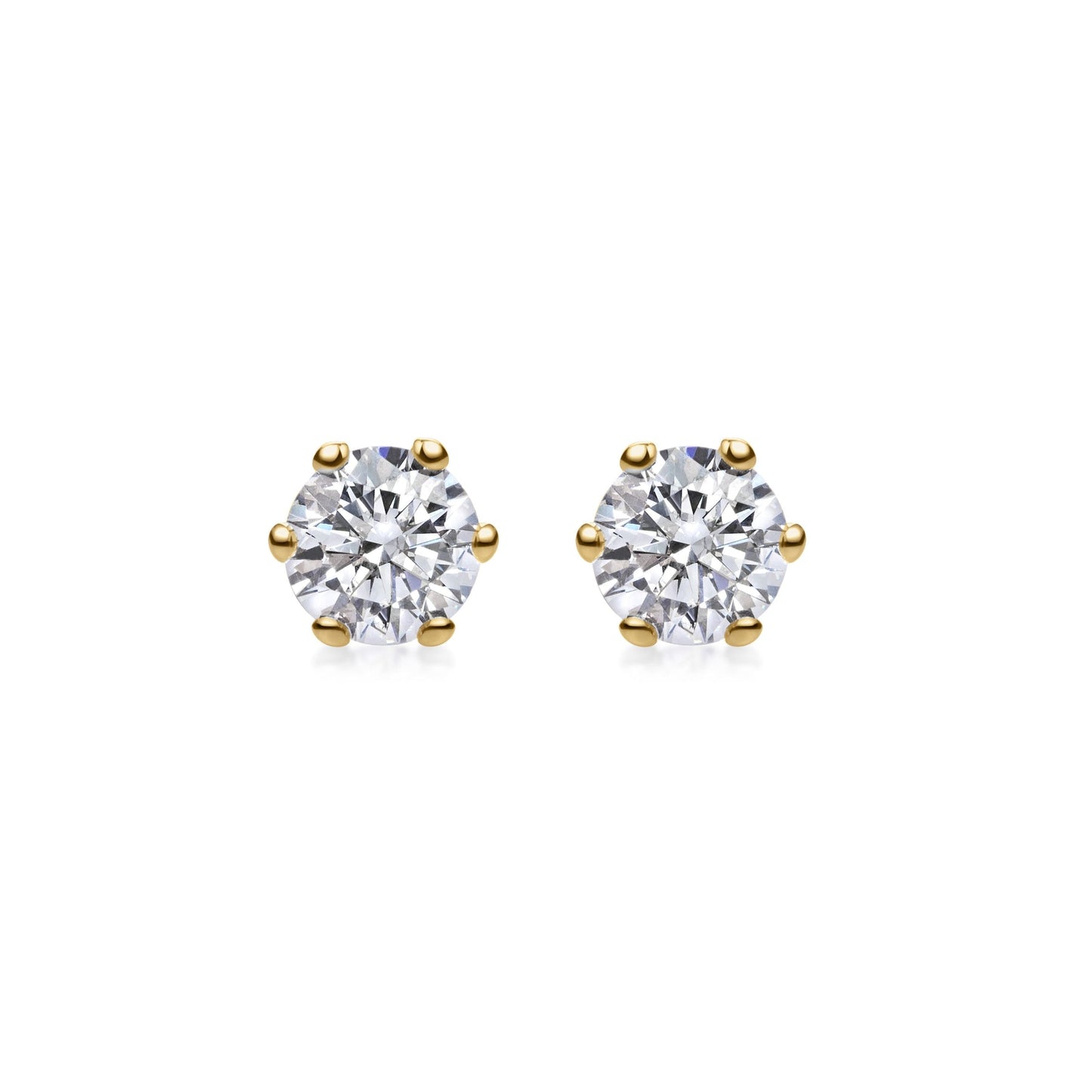 Moissanite 3.0CT Round Diamond Stud Earring