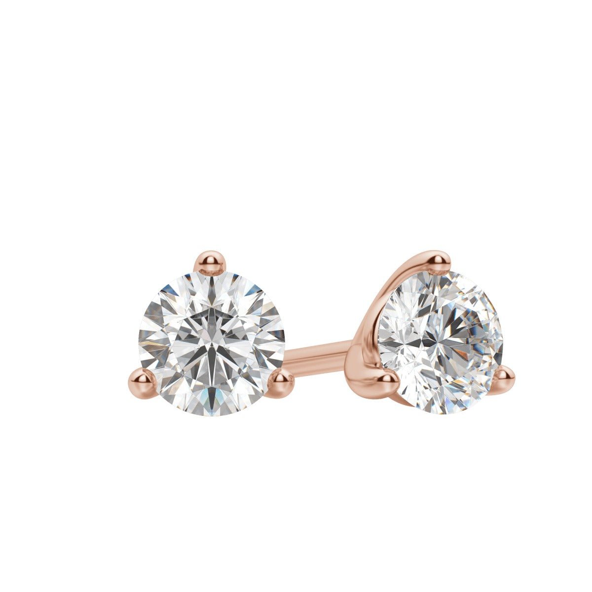 Moissanite 1.00 CT Round Diamond Stud Earring