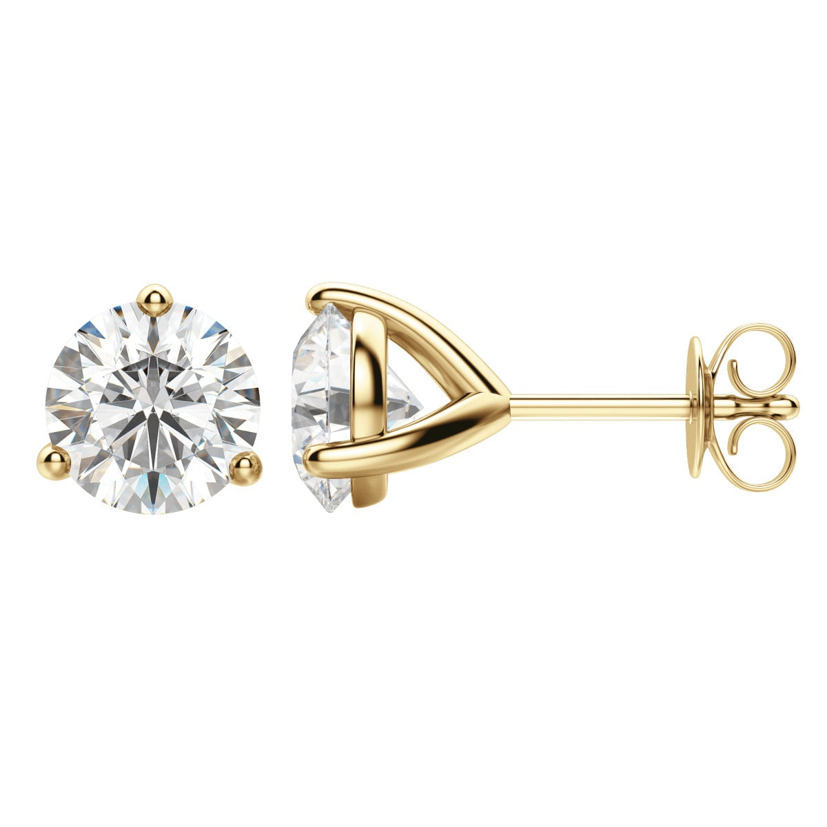 Moissanite 1.00 CT Round Diamond Stud Earring