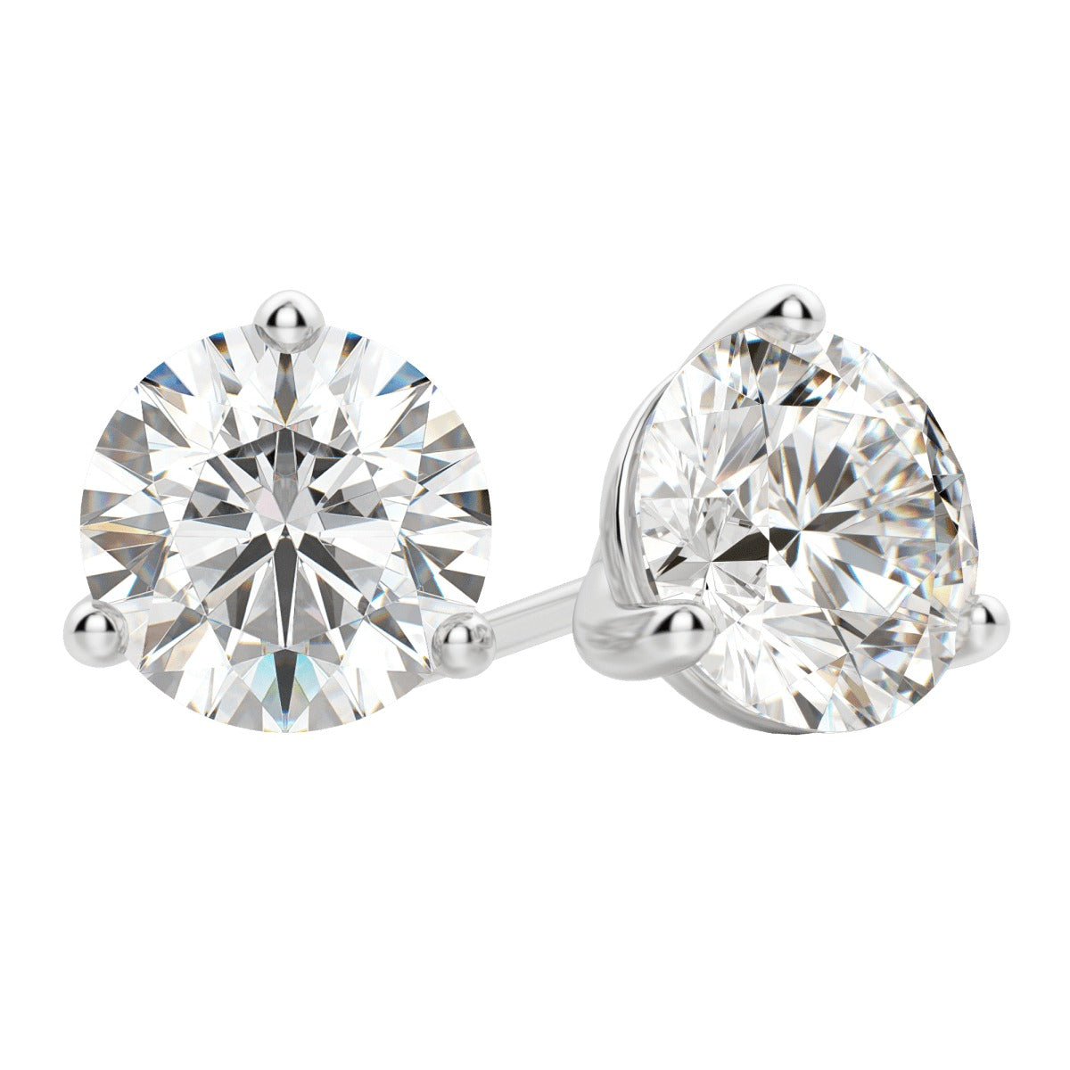 Moissanite 1.00 CT Round Diamond Stud Earring