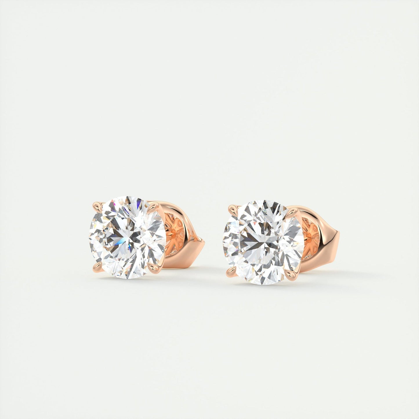 Moissanite 1.00 CT Round Diamond Stud Earring