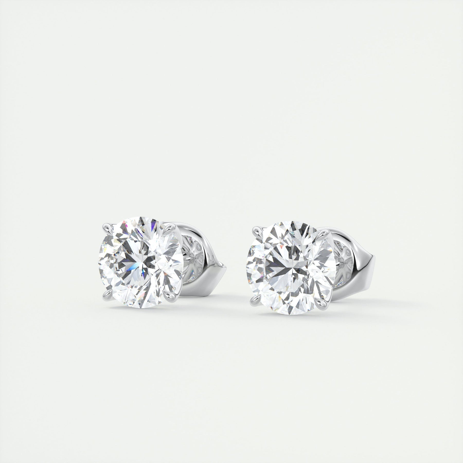 Moissanite 1.00 CT Round Diamond Stud Earring