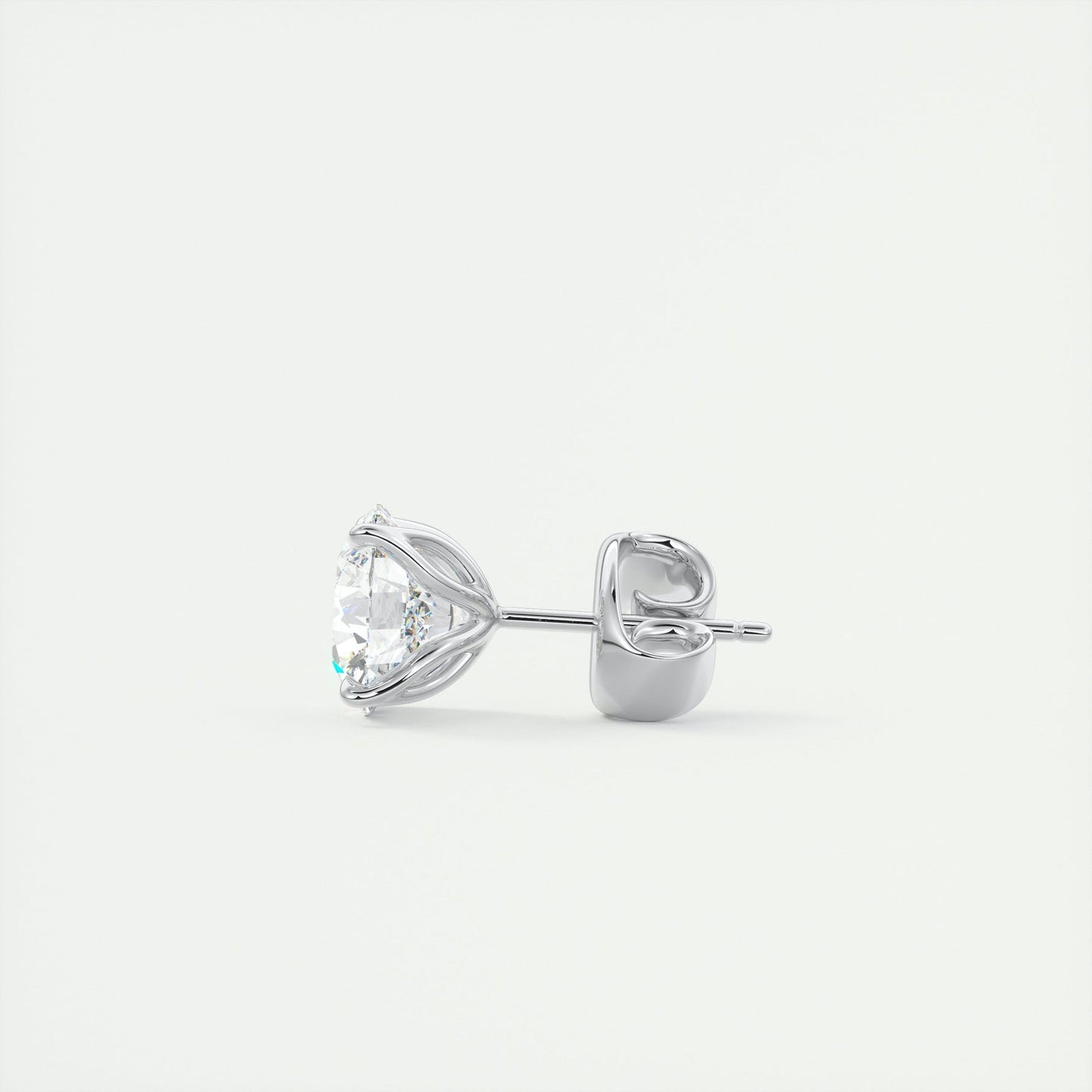 Moissanite 1.00 CT Round Diamond Stud Earring